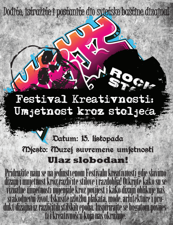 Dizajn za web - grundge poster